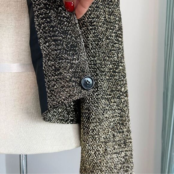 MANI VINTAGE Glamorous Black & Gold Blazer Jacket Set size 40/6 (145) - Picture 8 of 16
